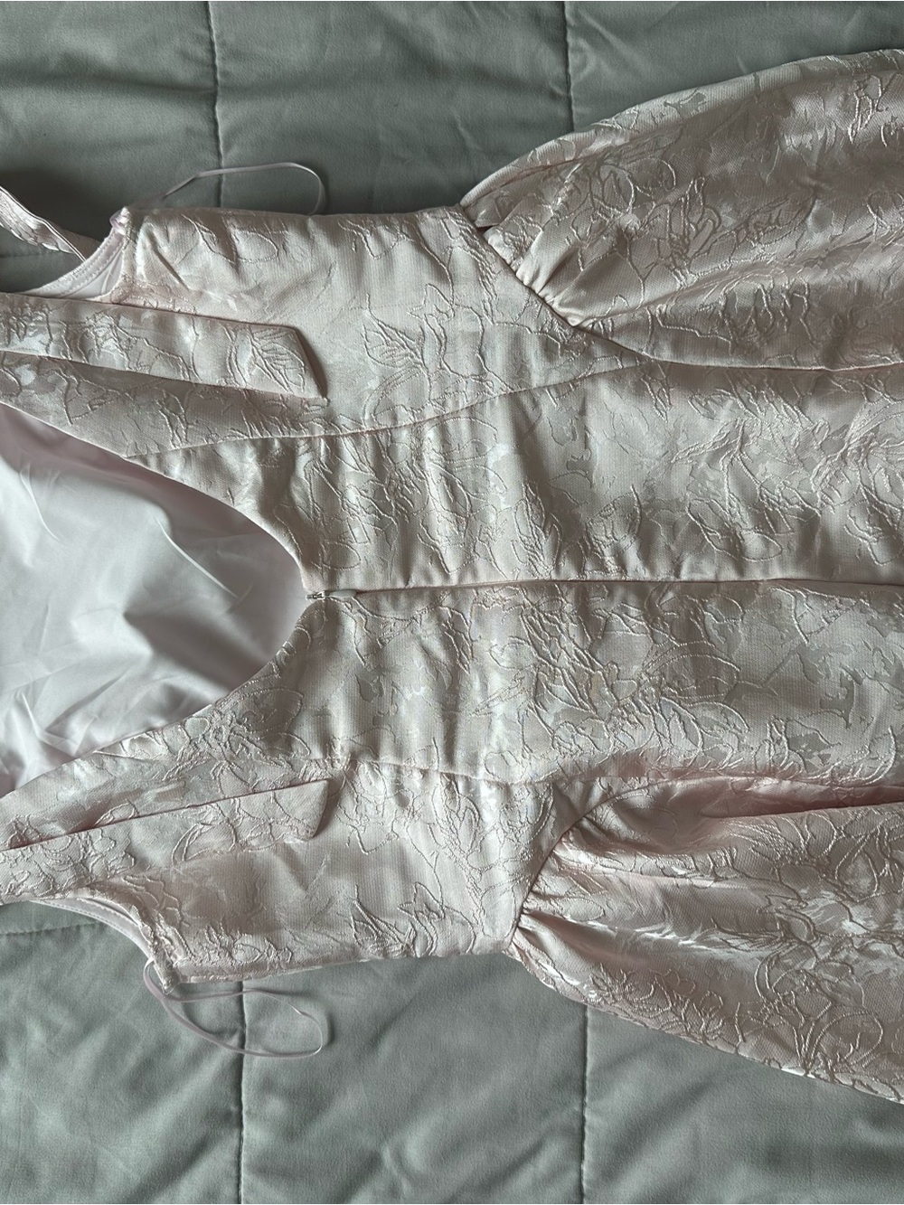 Cider Pale Pink Midi Dress with Shoulder Ties - Picture 10 of 11